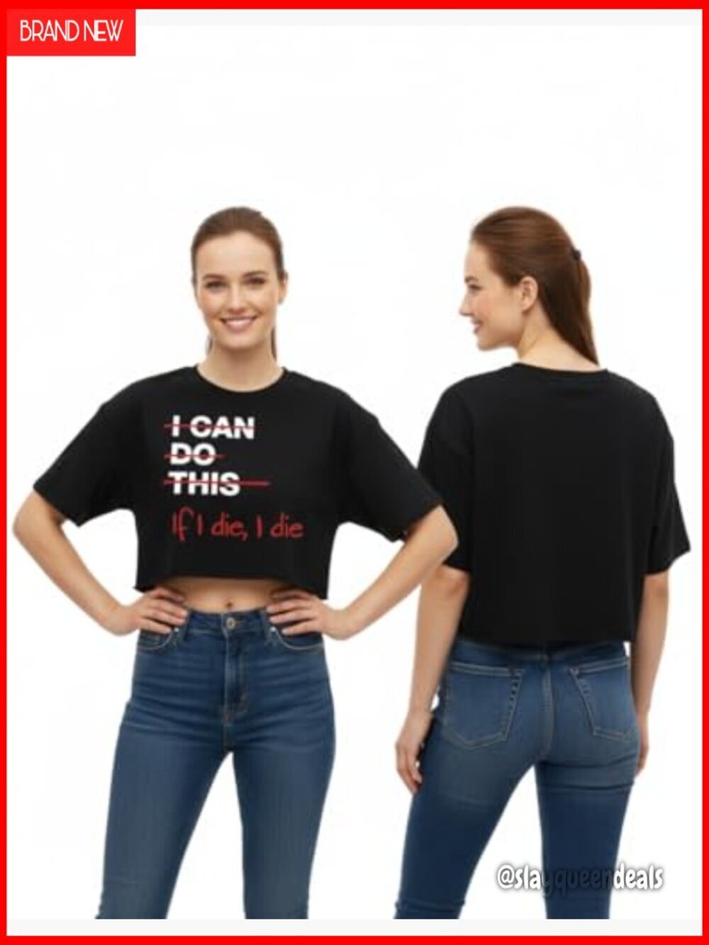 Funny Sarcastic Crop Top Tank for Workout Yoga Streetwear - Picture 3 of 7